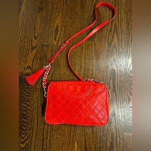 Authentic Red Tory Burch Crossbody Purse